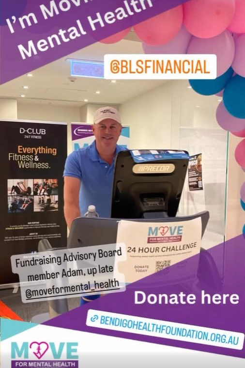 Adam Mackenzie, financial advisor at BLS Financial, volunteering in Bendigo
