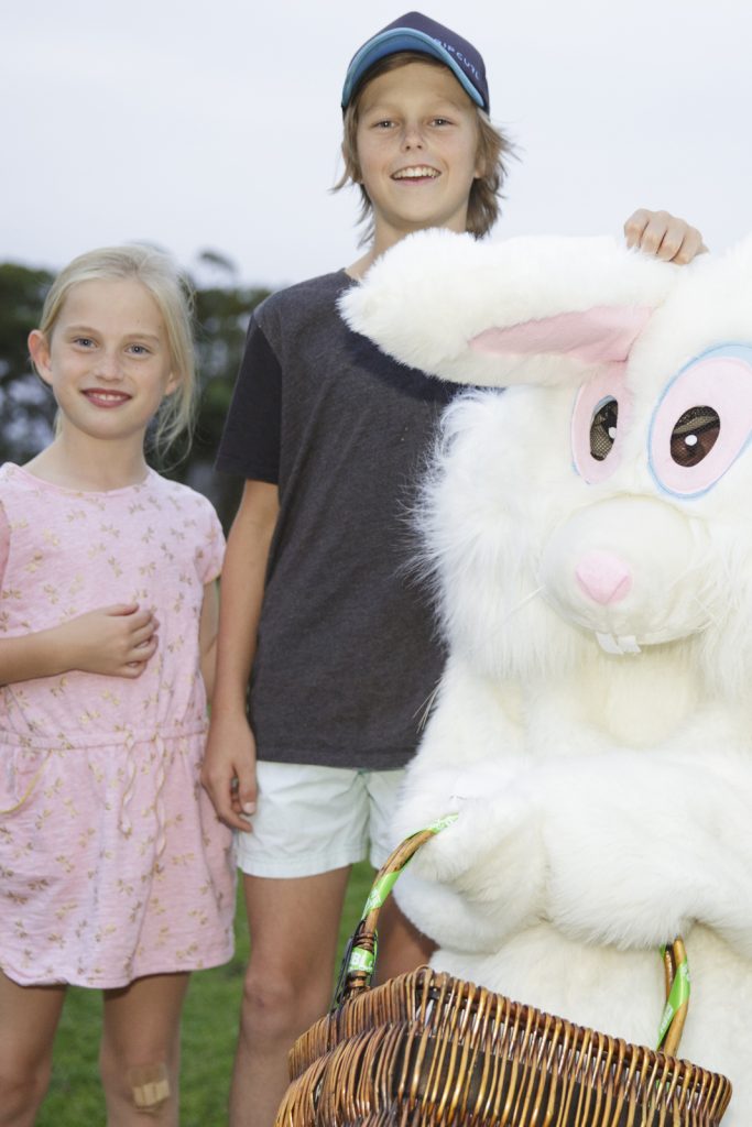 Families at the BLS Financial community Easter egg hunt in Bendigo